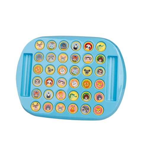 hindraem Multiplayer Spielfähigkeiten, Tierfruchtbrett, ABS Tischspiel und Flipp Spiel, Puzzle, Flipping Board Kommunikation, Blau+Tier von hindraem