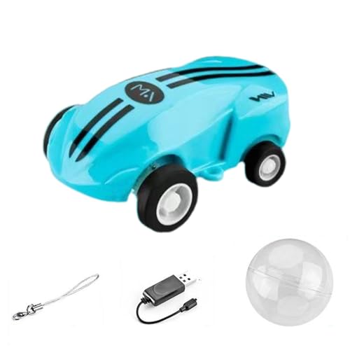 hindraem Schnelles Monsterauto Mini Rennwagenmodell führt fesselnde Stunts aus ABS 360 ° Mini Hochgeschwindigkeitsauto Spielzeug Rennwagenmodell, Blau von hindraem