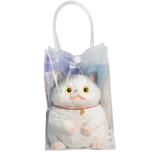 hindraem Weiche Simulationstierpuppe zur Entspannung und zum Spaß. Handgemachtes TPR Katzen Kneifspielzeug. Simulierte Tierpuppen. Kleines TPR Spielzeug, Typ+4 von hindraem