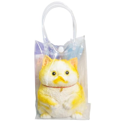 hindraem Weiche Simulationstierpuppe zur Entspannung und zum Spaß. Handgemachtes TPR Katzen Kneifspielzeug. Simulierte Tierpuppen. Kleines TPR Spielzeug. , Typ+1 von hindraem