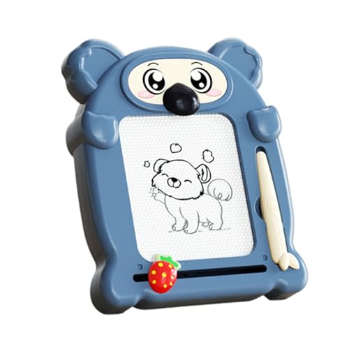 hindraem Wiederverwendbares magnetisches Zeichenbrett für die Kreativität von Kindern. Doppelseitiges Kinder Zeichenbrett aus ABS, Blau von hindraem