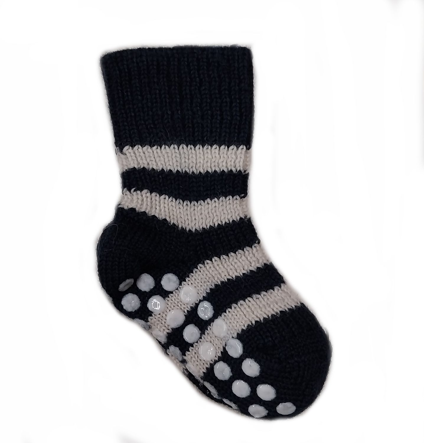 Hirsch Ringel-Kindersocken mit Silikonstopper - Marine - Natur 33-34 Hirsch Ringel-Kindersocken mit Silikonstopper - Marine - Natur 33-34 von hirsch natur