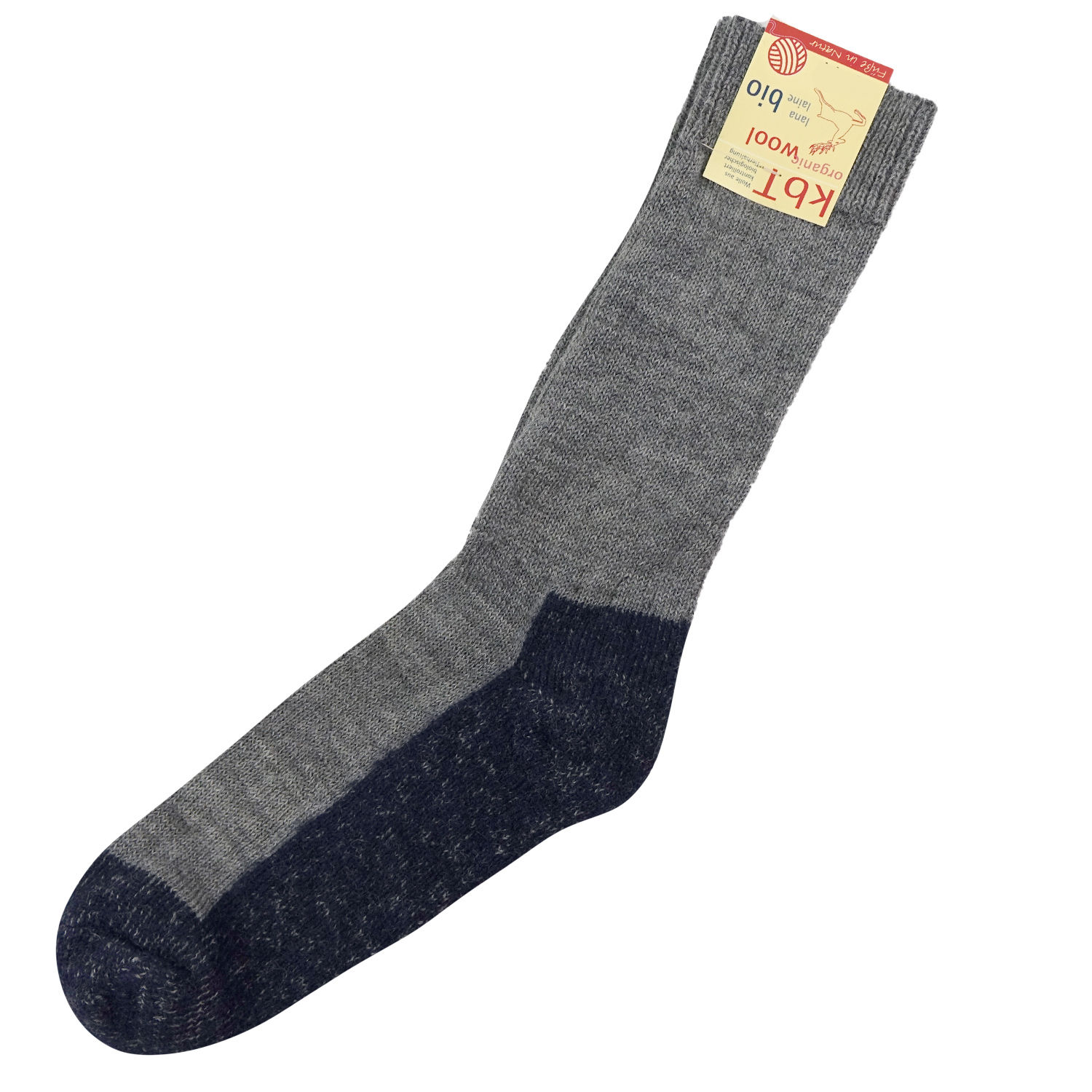 Hirsch Trekkingsocken mit Plüschsohle - 38-39 Grau-Navy von hirsch natur