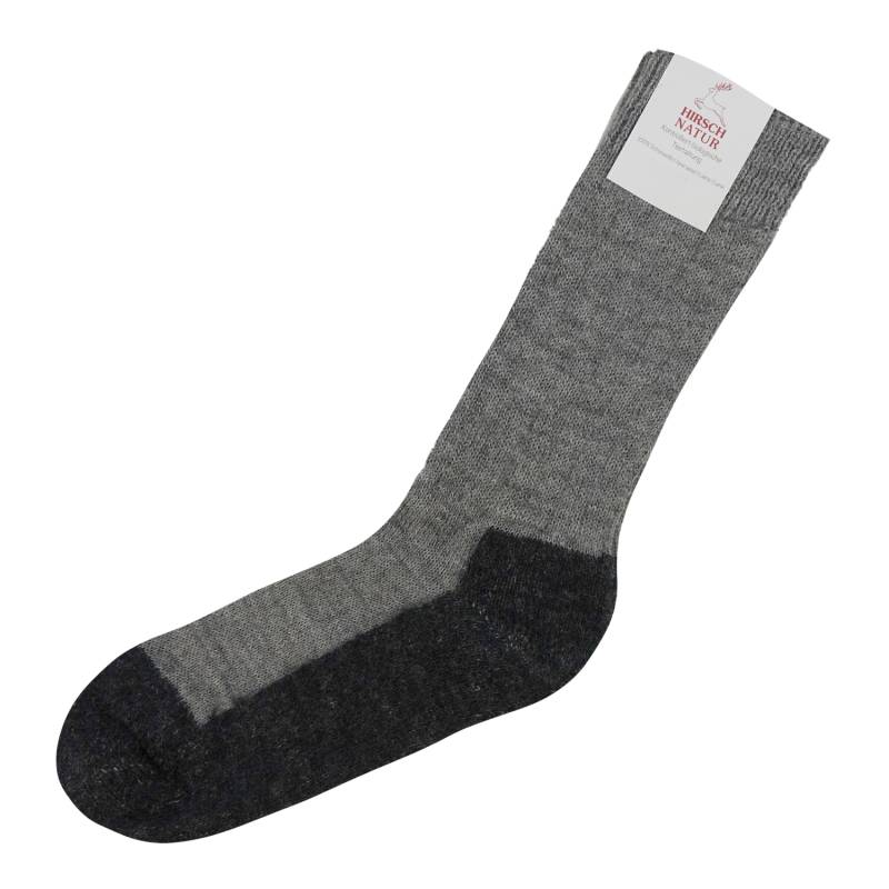 Hirsch Trekkingsocken mit Plüschsohle - 40-41 Grau-Anthrazit von hirsch natur