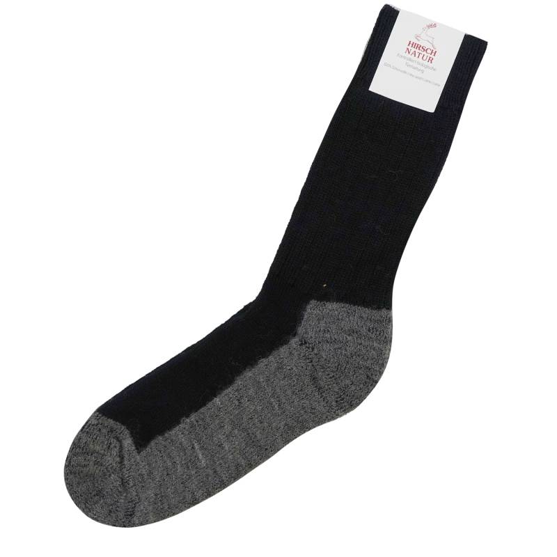 Hirsch Trekkingsocken mit Plüschsohle - 47-48 Schwarz-Anthrazit von hirsch natur