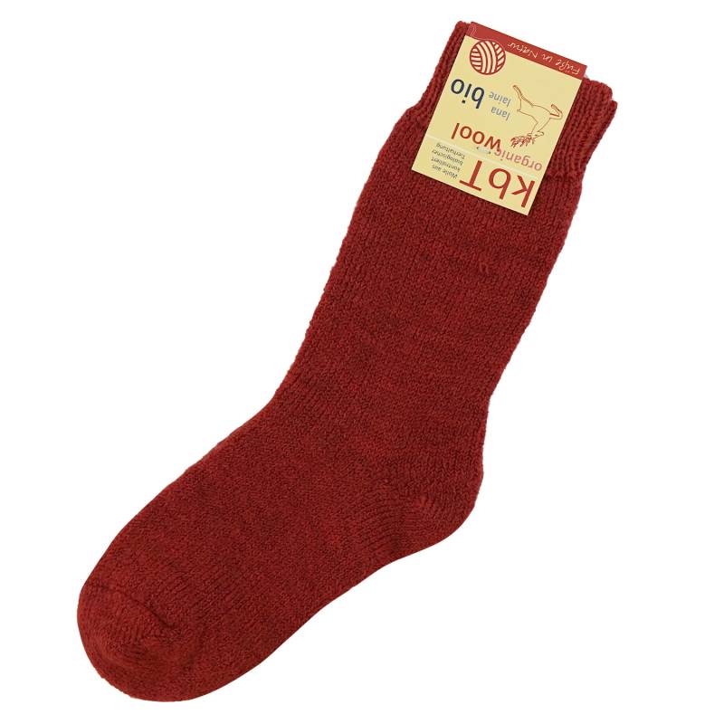 Hirsch Vollplüschsocken aus Schafschurwolle - 15-17 Mohnmeliert von hirsch natur