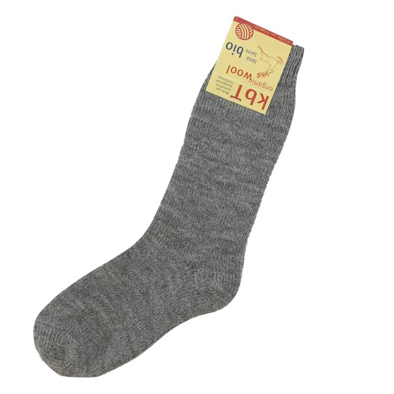 Hirsch Vollplüschsocken aus Schafschurwolle - 15-17 Unigrau von hirsch natur