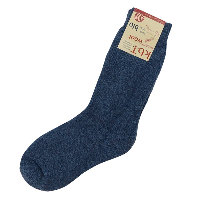 Hirsch Vollplüschsocken aus Schafschurwolle - Tweedmarine 21-22 von hirsch natur