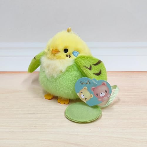 1 Pc Flauschiges hübsches Papagei-Tauben-Spielzeug Anhänger, zartes niedliches Mini-magnetisches Station-Schulter-Haustier, weiches Plüsch-Vogels pielzeug für Kinder von hiwhale