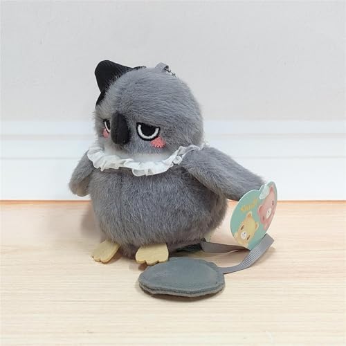 1 Pc Flauschiges hübsches Papagei-Tauben-Spielzeug Anhänger, zartes niedliches Mini-magnetisches Station-Schulter-Haustier, weiches Plüsch-Vogels pielzeug für Kinder von hiwhale