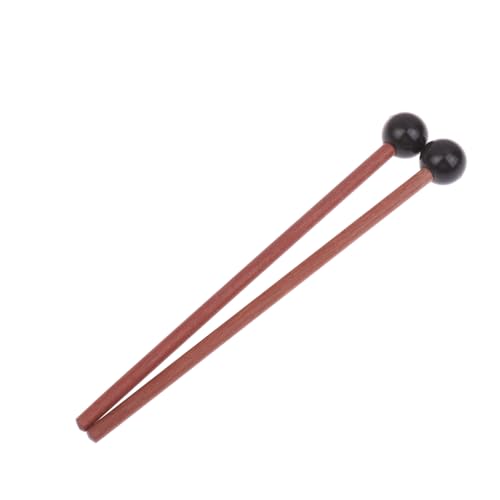 2 Stück Stahlzungen-Trommel schläger, Glockenspiel-Mallets Gummi-Percussion-Mallet, hölzerne Percussion-Sticks für Kinder trommler und-praktiker von hiwhale