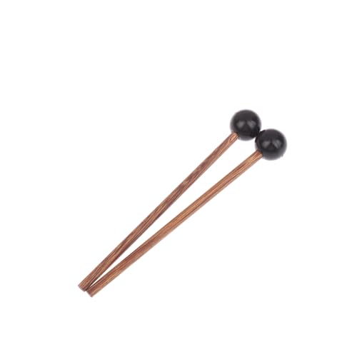 2 Stück Stahlzungen-Trommel schläger, Glockenspiel-Mallets Gummi-Percussion-Mallet, hölzerne Percussion-Sticks für Kinder trommler und-praktiker von hiwhale