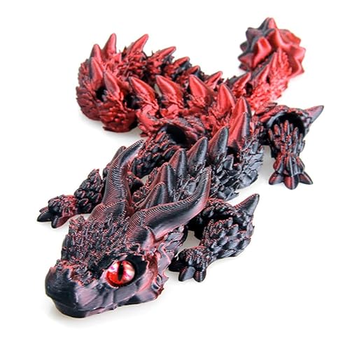 3D-Gedruckter Kristall Drache 12.4 Voll gelenktes Schreibtisch dekor Spielzeug 3D-gedrucktes Flexibles gegliedertes Drache Home Office Dekor Executive Desk Spielzeug Fidge-t Spielzeug für ADHS von hiwhale