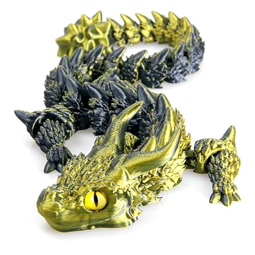 3D-Gedruckter Kristall Drache 12.4 Voll gelenktes Schreibtisch dekor Spielzeug 3D-gedrucktes Flexibles gegliedertes Drache Home Office Dekor Executive Desk Spielzeug Fidge-t Spielzeug für ADHS von hiwhale