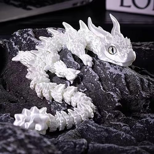3D-Gedruckter Kristall Drache 12.4 Voll gelenktes Schreibtisch dekor Spielzeug 3D-gedrucktes Flexibles gegliedertes Drache Home Office Dekor Executive Desk Spielzeug Fidge-t Spielzeug für ADHS von hiwhale