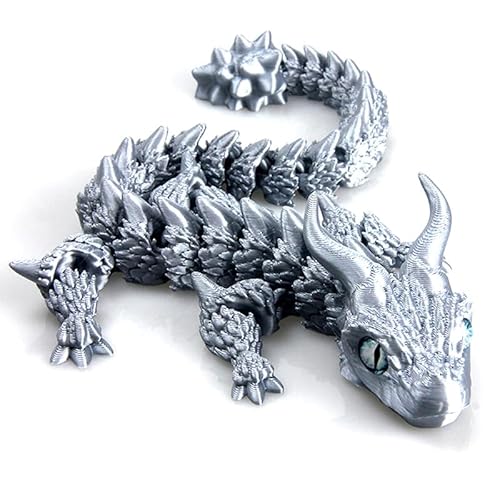 3D-Gedruckter Kristall Drache 12.4 Voll gelenktes Schreibtisch dekor Spielzeug 3D-gedrucktes Flexibles gegliedertes Drache Home Office Dekor Executive Desk Spielzeug Fidge-t Spielzeug für ADHS von hiwhale