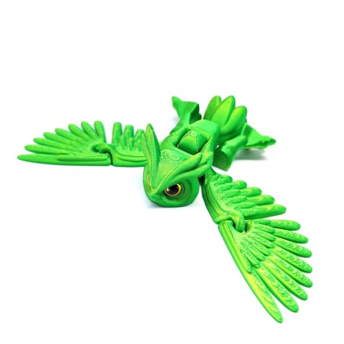 3D-gedruckte Eule Flexible Flügel, Spielzeug für fliegende Eulen modelle, 3D-gedruckte Vogel tiere, coole flexible Gelenk tiere Fidget-Spielzeug für Jungen Mädchen im Alter von 4-6 6-8 8-10 Jahren von hiwhale