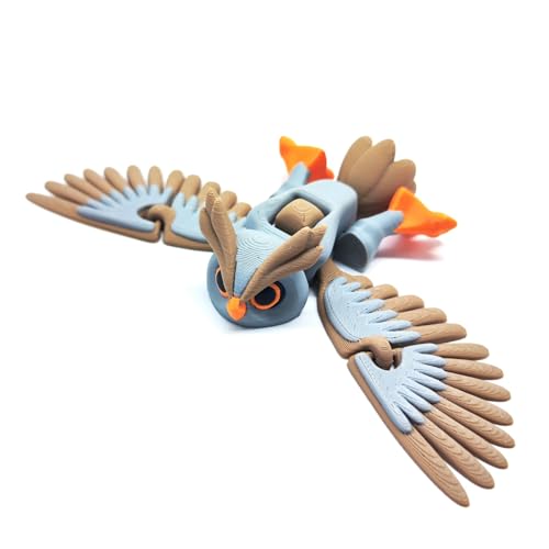3D-gedruckte Eule Flexible Flügel, Spielzeug für fliegende Eulen modelle, 3D-gedruckte Vogel tiere, coole flexible Gelenk tiere Fidget-Spielzeug für Jungen Mädchen im Alter von 4-6 6-8 8-10 Jahren 3D-gedruckte Eule Flexible Flügel, Spielzeug für fliegende Eulen modelle, 3D-gedruckte Vogel tiere, coole flexible Gelenk tiere Fidget-Spielzeug für Jungen Mädchen im Alter von 4-6 6-8 8-10 Jahren von hiwhale