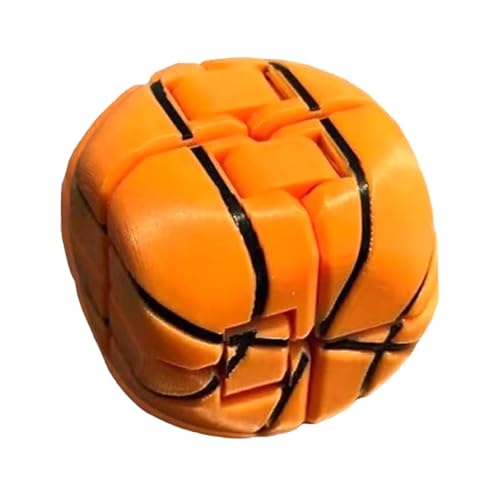 3D-gedrucktes Fidget Cube Basketball kompakt und tragbar kleines Basketball Spaß Geschenk für Basketball Outdoor-Aktivität Liebhaber Schreibtisch Spielzeug für Erwachsene von hiwhale
