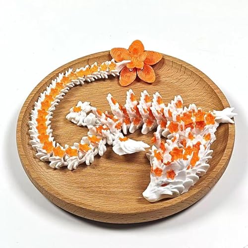 3D-gedrucktes Kristall-Lotus-Drachens tück, Gelenk-Fidget-Drachens pielzeug, Geburtstags Geschenk für Jungen, Home-Office-Dekor von hiwhale