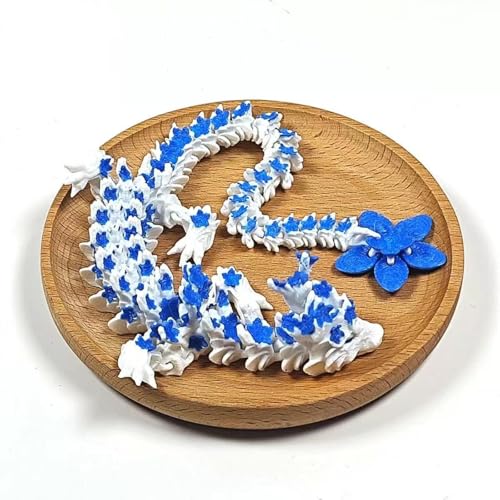 3D-gedrucktes Kristall-Lotus-Drachens tück, Gelenk-Fidget-Drachens pielzeug, Geburtstags Geschenk für Jungen, Home-Office-Dekor von hiwhale