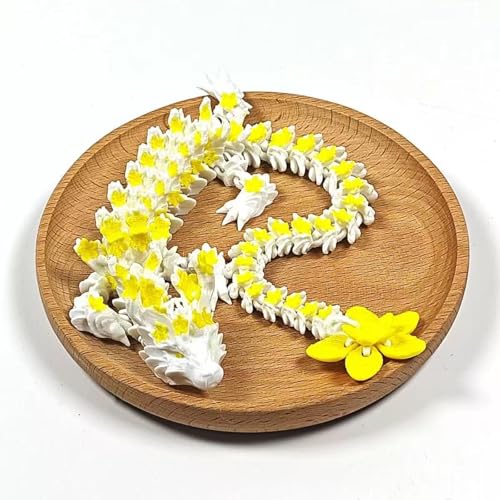3D-gedrucktes Kristall-Lotus-Drachens tück, Gelenk-Fidget-Drachens pielzeug, Geburtstags Geschenk für Jungen, Home-Office-Dekor von hiwhale