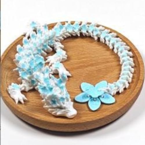 3D-gedrucktes Kristall-Lotus-Drachens tück, Gelenk-Fidget-Drachens pielzeug, Geburtstags Geschenk für Jungen, Home-Office-Dekor von hiwhale