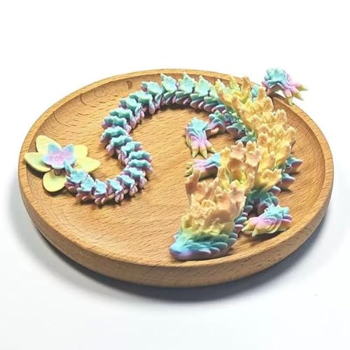 3D-gedrucktes Kristall-Lotus-Drachens tück, Gelenk-Fidget-Drachens pielzeug, Geburtstags Geschenk für Jungen, Home-Office-Dekor von hiwhale