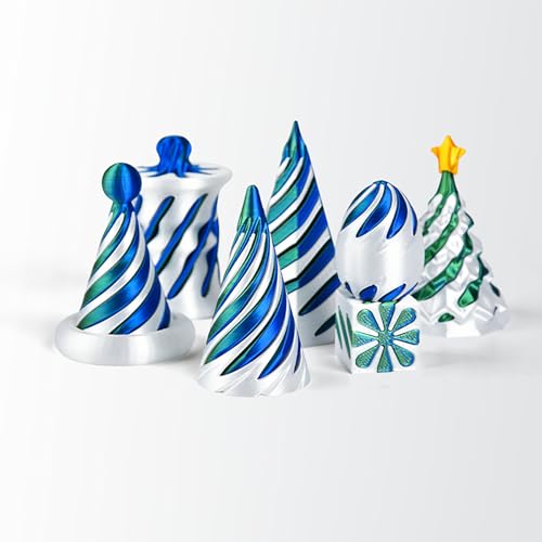 7 Stück 3D Gedrucktes Spielzeug Rotierende Pyramiden DREI dimensionale Spiral kecke Fidget Toy 3D Spiral Cone Prelearning Zubehör von hiwhale