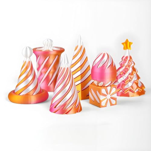 7 Stück 3D Gedrucktes Spielzeug Rotierende Pyramiden DREI dimensionale Spiral kecke Fidget Toy 3D Spiral Cone Prelearning Zubehör von hiwhale