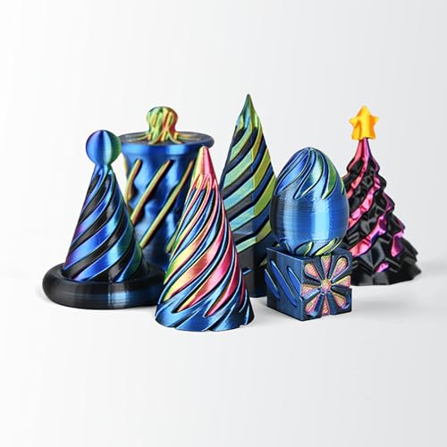 7 Stück 3D Gedrucktes Spielzeug Rotierende Pyramiden DREI dimensionale Spiral kecke Fidget Toy 3D Spiral Cone Prelearning Zubehör von hiwhale