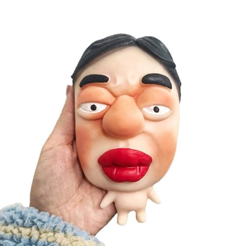 Humorvolles hässliches Gesichts-Quetsch-Spielzeug, langsam rührende Stress-Relief-Gadgets, lustige Geschenke für Erwachsene und Kinder von hiwhale
