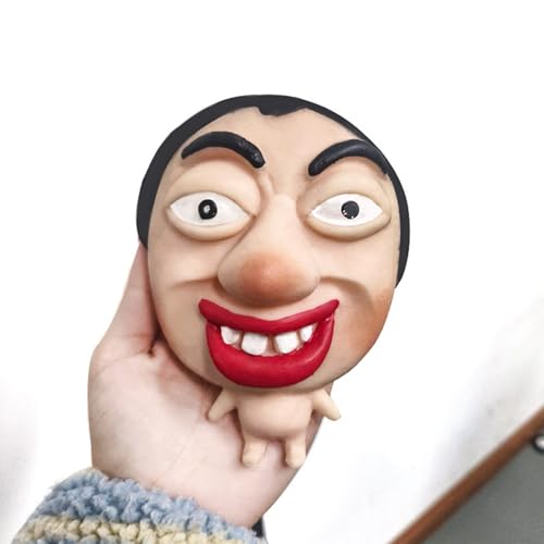 Humorvolles hässliches Gesichts-Quetsch-Spielzeug, langsam rührende Stress-Relief-Gadgets, lustige Geschenke für Erwachsene und Kinder von hiwhale