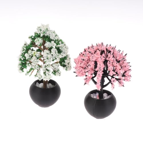 Packung mit 2 Mini-Puppenhaus-Pflanzen Topf Figuren, 1/12 Maßstab Heim miniaturen, Topf Blumen Garten Ornament, Mikros zene Spielzeug Dekoration Packung mit 2 Mini-Puppenhaus-Pflanzen Topf Figuren, 1/12 Maßstab Heim miniaturen, Topf Blumen Garten Ornament, Mikros zene Spielzeug Dekoration von hiwhale
