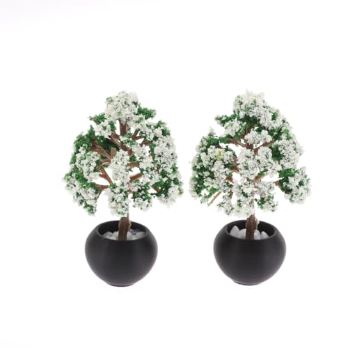 Packung mit 2 Mini-Puppenhaus-Pflanzen Topf Figuren, 1/12 Maßstab Heim miniaturen, Topf Blumen Garten Ornament, Mikros zene Spielzeug Dekoration Packung mit 2 Mini-Puppenhaus-Pflanzen Topf Figuren, 1/12 Maßstab Heim miniaturen, Topf Blumen Garten Ornament, Mikros zene Spielzeug Dekoration von hiwhale