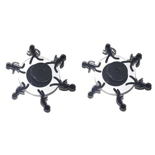Stick Man Finger Spinner Matchs tick Man läuft dynamischer Gyro Sensory Hand Fidget Pack Bulk Angst Spielzeug Stress Relief Reducer, Party-Gefälligkeiten für Kinder Erwachsene Goodie Bag Stuffers von hiwhale