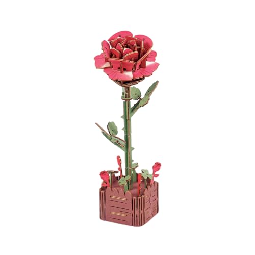 hiwhale 3D Holz Puzzle Blumen Bouquet Holz Bloom Craft Modell Kits Blumen Romantisches Geschenk zum Geburtstag Muttertag von hiwhale