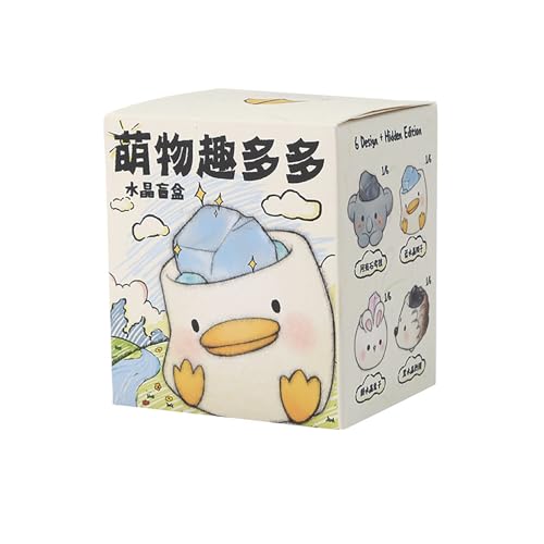 hiwhale Blindbox-Figuren mit Diamant-Kristall-Katzenmotiv, Überraschungs-Mystery-Bag, zufälliges Design, Actionfiguren, Sammlerfigur, Dekoration für Zuhause, Schreibtisch, Auto von hiwhale