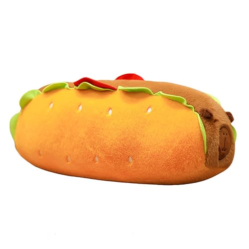 hiwhale Capybara-weiches Spielzeug mit Hotdog-Motto, langes Kissen, Plüsch, Plüsch Tier, mit Neuheit, Accent Capybara, gefülltes Tier, weiches Capybara-Plüsch Tier, Spielzeug, Capybara-Puppen Kissen hiwhale Capybara-weiches Spielzeug mit Hotdog-Motto, langes Kissen, Plüsch, Plüsch Tier, mit Neuheit, Accent Capybara, gefülltes Tier, weiches Capybara-Plüsch Tier, Spielzeug, Capybara-Puppen Kissen von hiwhale