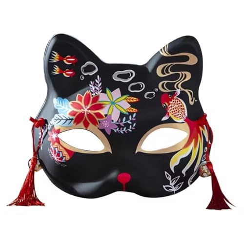 hiwhale Handgemalte Füchse Masken, Halloween Füchse Kostüm, Halloween Maskerade Dekoration für Frauen Männer von hiwhale
