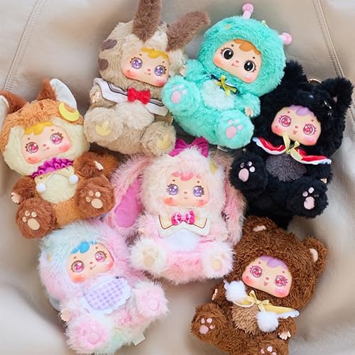 hiwhale Kawaii Plüsch-Blindbox, süße Blindbox-Figuren, zufälliges Design, Actionfiguren, Sammlerspielzeug, 1 Stück (1 von 7 möglichen Stilen), süße Figuren, Sammlerspielzeug, Geburtstagsgeschenke von hiwhale