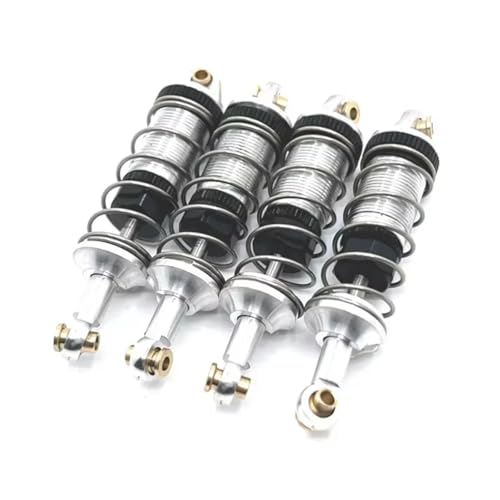 JYYTERD Kompatibel Mit 14301 14302 1/14 RC-Auto-Upgrade-Modifikationsteile Zubehör 4-teiliger Metall-Stoßdämpfer-Öldämpfer RC Stoßdämpfer(Silver) von hjuink