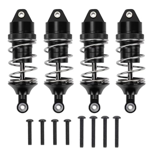 JYYTERD Kompatibel Mit ARRMA ARA330701 Rc Auto Upgraded Modifikation Ersatzteil Zubehör 4 Stück Stoßdämpfer RC Stoßdämpfer(Black) von hjuink