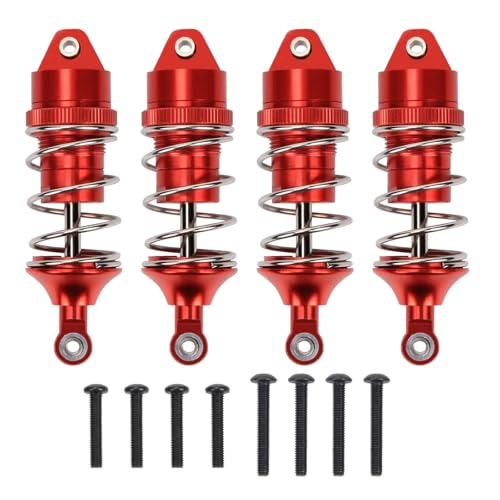 JYYTERD Kompatibel Mit ARRMA ARA330701 Rc Auto Upgraded Modifikation Ersatzteil Zubehör 4 Stück Stoßdämpfer RC Stoßdämpfer(Red) von hjuink