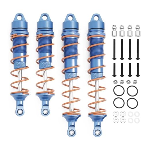 JYYTERD Kompatibel Mit ARRMA Für Kraton Für Notorious 1/7 1/8 RC-Auto-Upgrade-Teile 4 Stück 110 Mm 135 Mm, Metall-Öl-Stoßdämpfer RC Stoßdämpfer(Blue) von hjuink