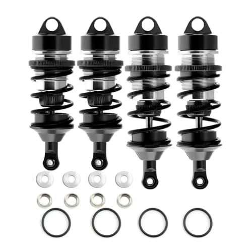 JYYTERD Kompatibel Mit ARRMA Für Limitless Für Felony 1/7 RC-Auto-Upgrade-Zubehörteile, Metallstoßdämpfer Vorne Und Hinten RC Stoßdämpfer(Black) von hjuink