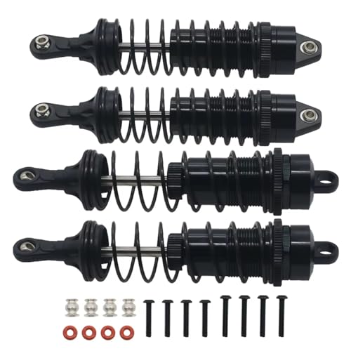 JYYTERD Kompatibel Mit ARRMA Für Mega550 Für Senton 1/10 RC-Auto-Upgrade-Zubehörteile, 4-teiliger Stoßdämpfer Aus Volllegierung Vorne Und Hinten RC Stoßdämpfer(Black) von hjuink