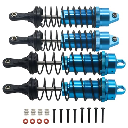JYYTERD Kompatibel Mit ARRMA Für Mega550 Für Senton 1/10 RC-Auto-Upgrade-Zubehörteile, 4-teiliger Stoßdämpfer Aus Volllegierung Vorne Und Hinten RC Stoßdämpfer(Blue) von hjuink
