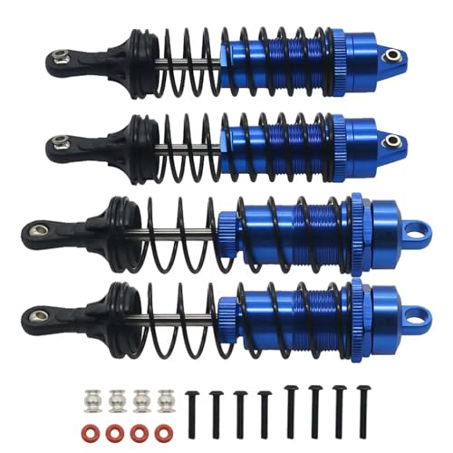 JYYTERD Kompatibel Mit ARRMA Für Mega550 Für Senton 1/10 RC-Auto-Upgrade-Zubehörteile, 4-teiliger Stoßdämpfer Aus Volllegierung Vorne Und Hinten RC Stoßdämpfer(Navy Blue) von hjuink