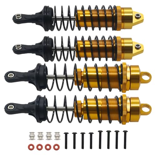 JYYTERD Kompatibel Mit ARRMA Für Mega550 Für Senton 1/10 RC-Auto-Upgrade-Zubehörteile, 4-teiliger Stoßdämpfer Aus Volllegierung Vorne Und Hinten RC Stoßdämpfer(Yellow) von hjuink